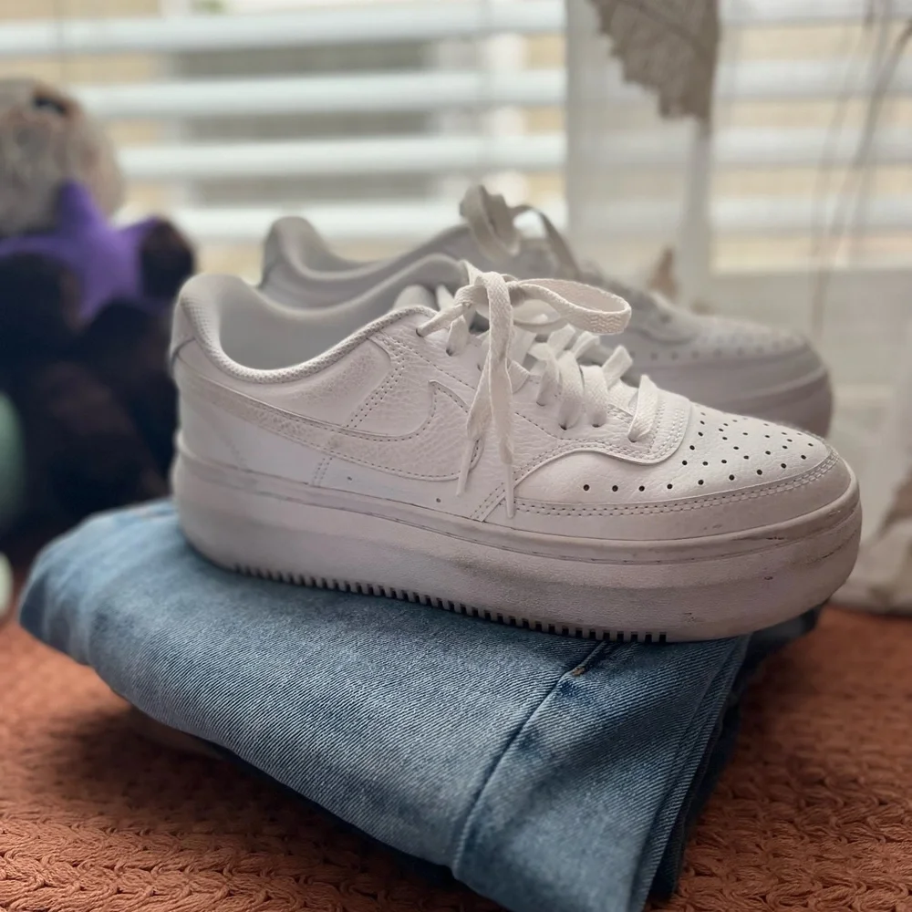 Nike White Women's Platform Sneakers
